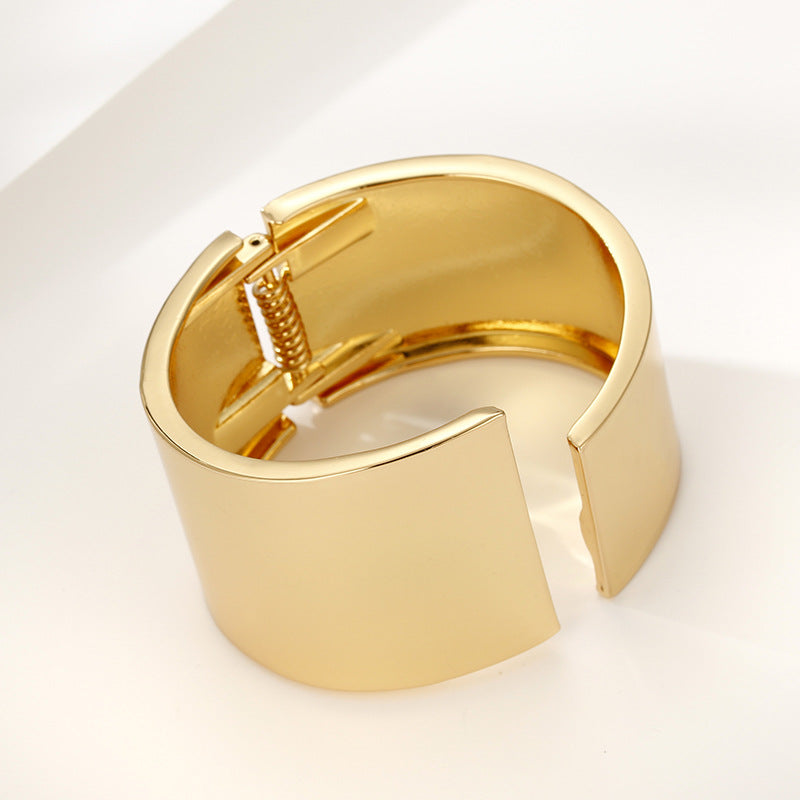 Eccentric Gold Glossy Bracelet - Vienna Verve Collection by Planderful