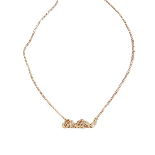 Fashionable Butterfly Letter Pendant Necklace by Planderful - Vienna Verve Collection