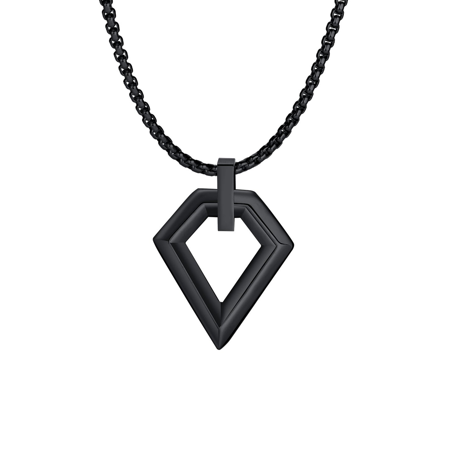 Stainless Steel Geometric Men's Pendant Hip Hop Necklace