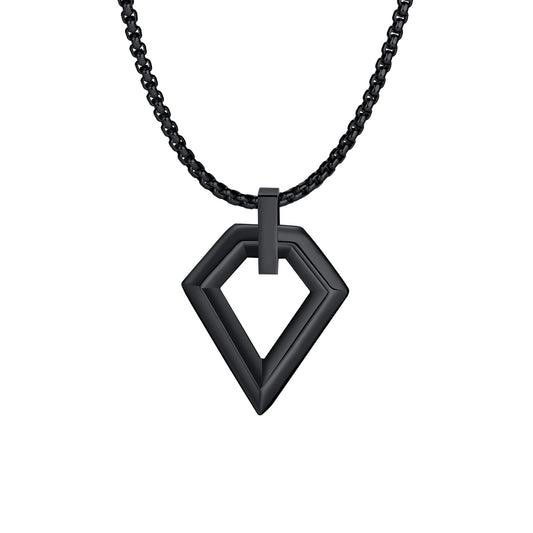Stainless Steel Geometric Men's Pendant Hip Hop Necklace