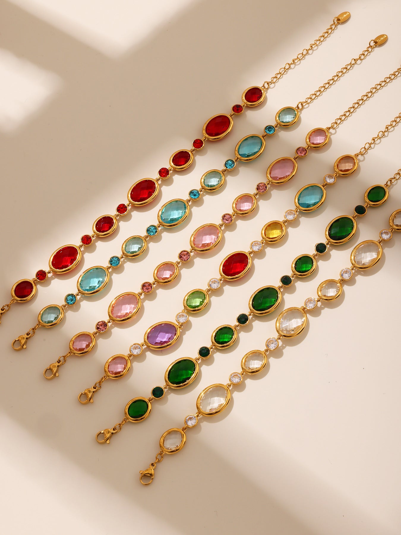 Planderful Dopamine Oval Czech Glass Bracelet For Women