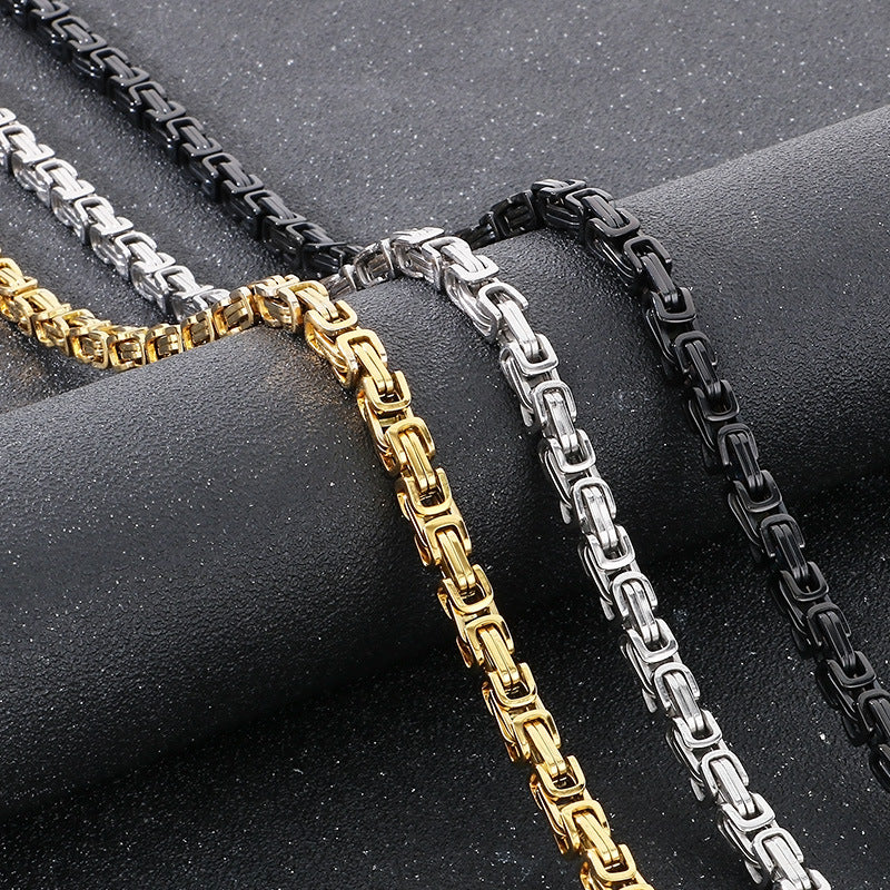 Planderful Titanium Steel Mens Ghost Skull Necklace Hip Hop