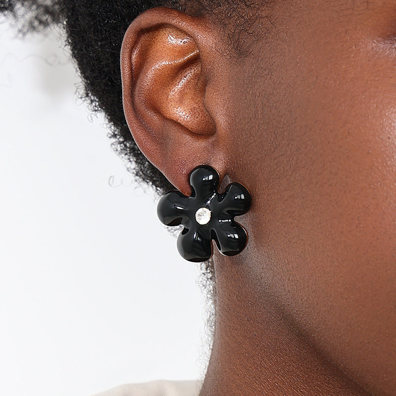 Planderful Vienna Verve Earrings – Summer Fresh Metal Color Zircon-Encrusted Design