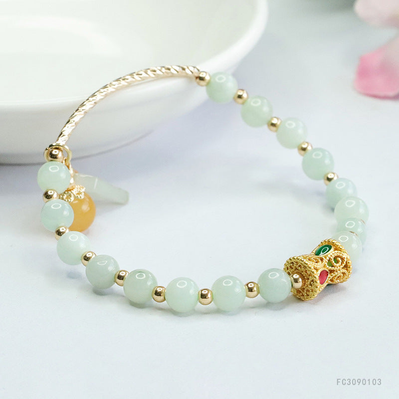 Jadeite Leaf Bracelet