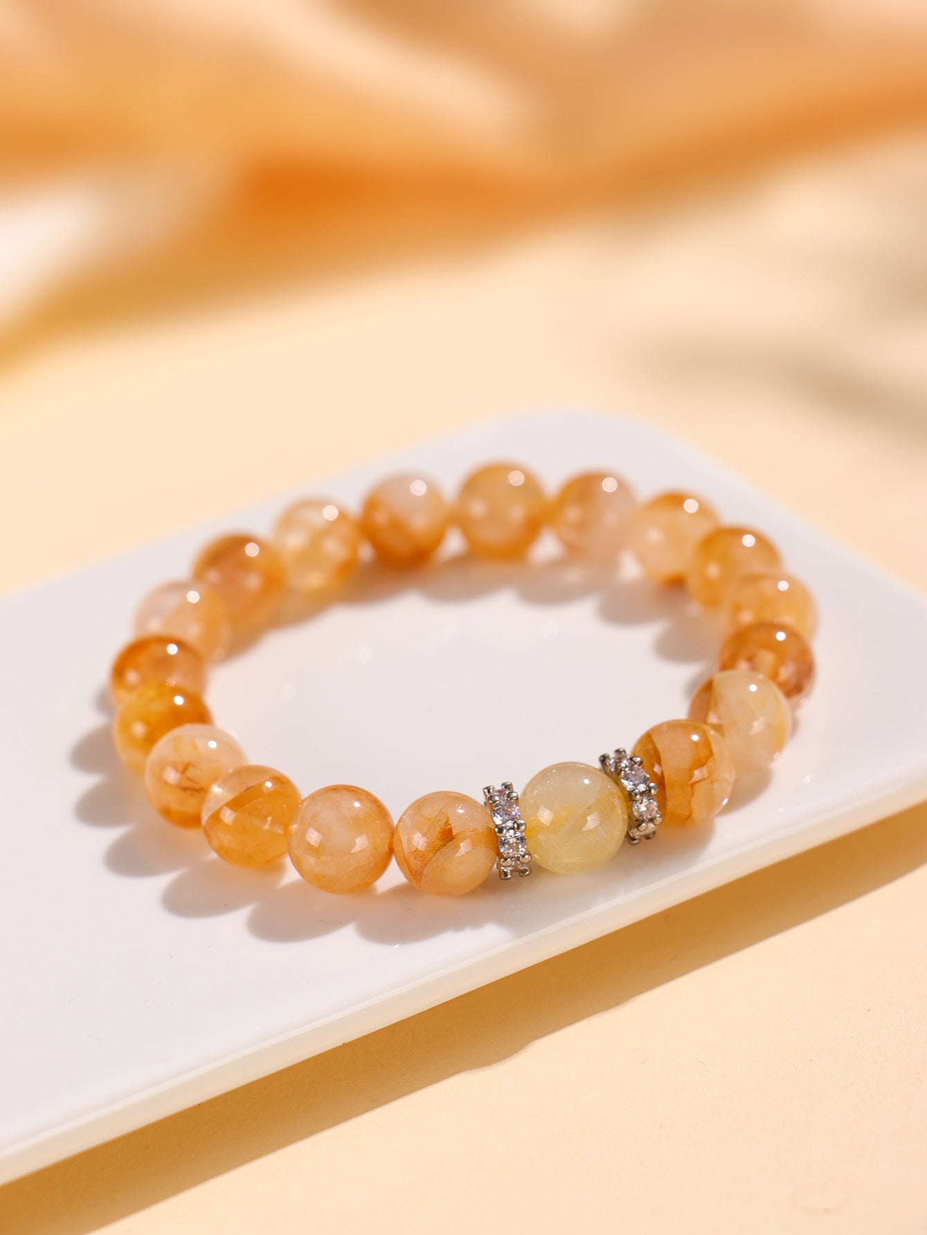 Planderful Fortune's Favor Crystal Bracelet – Luxurious Citrine and Pixiu Design
