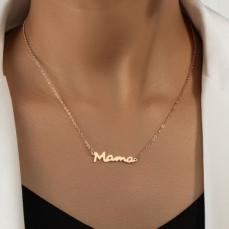 MAMA Metal Letter Necklace - Vienna Verve Collection