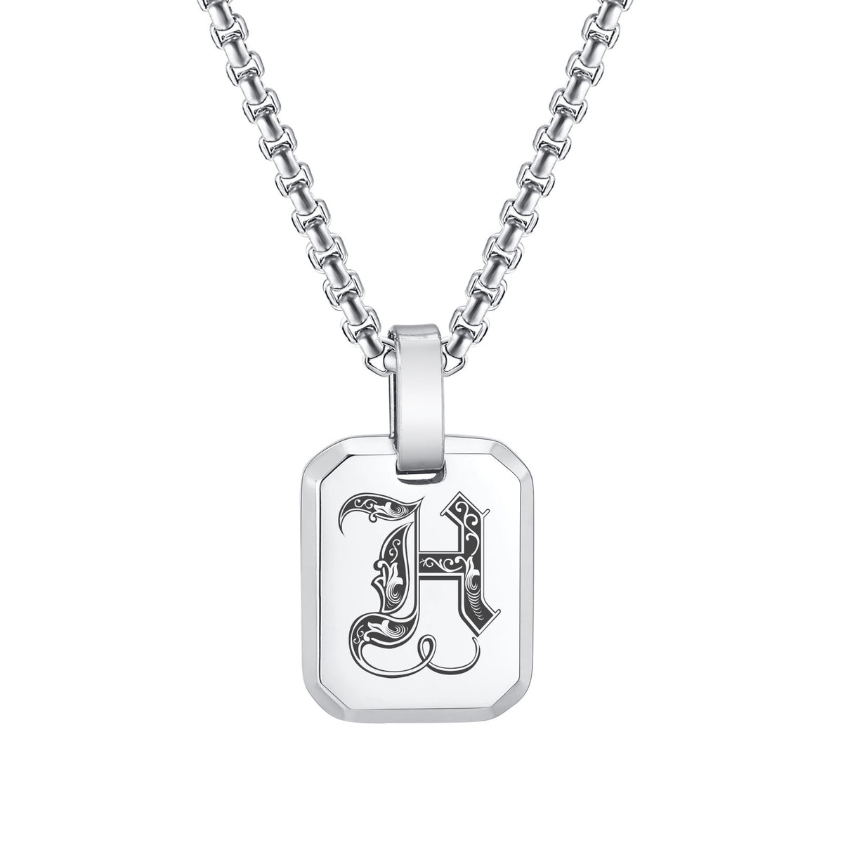 Stainless Steel Initial Letter & Blank Pendants