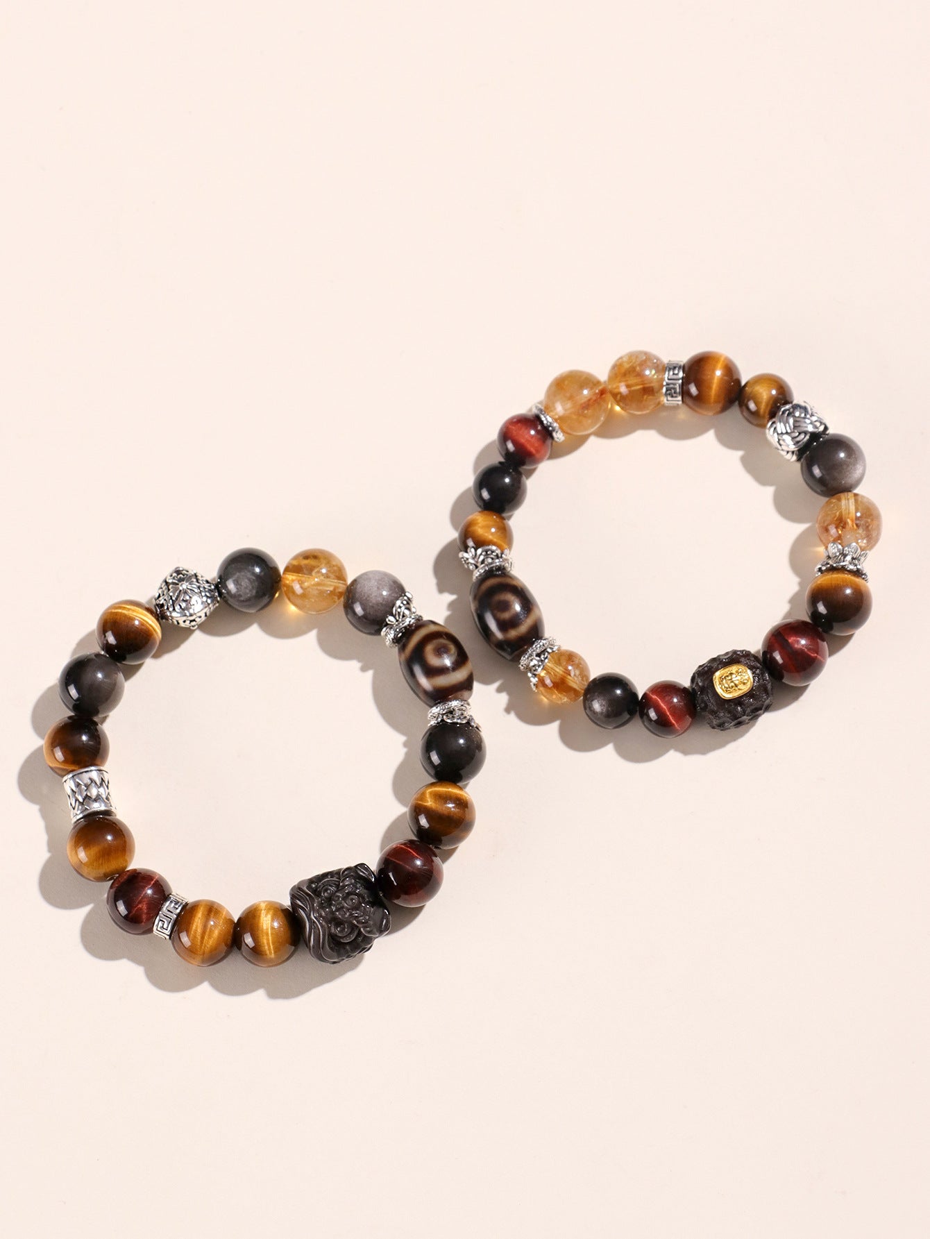 Planderful Fortune's Favor Bracelet – Natural Crystal Agate and Sandalwood Design