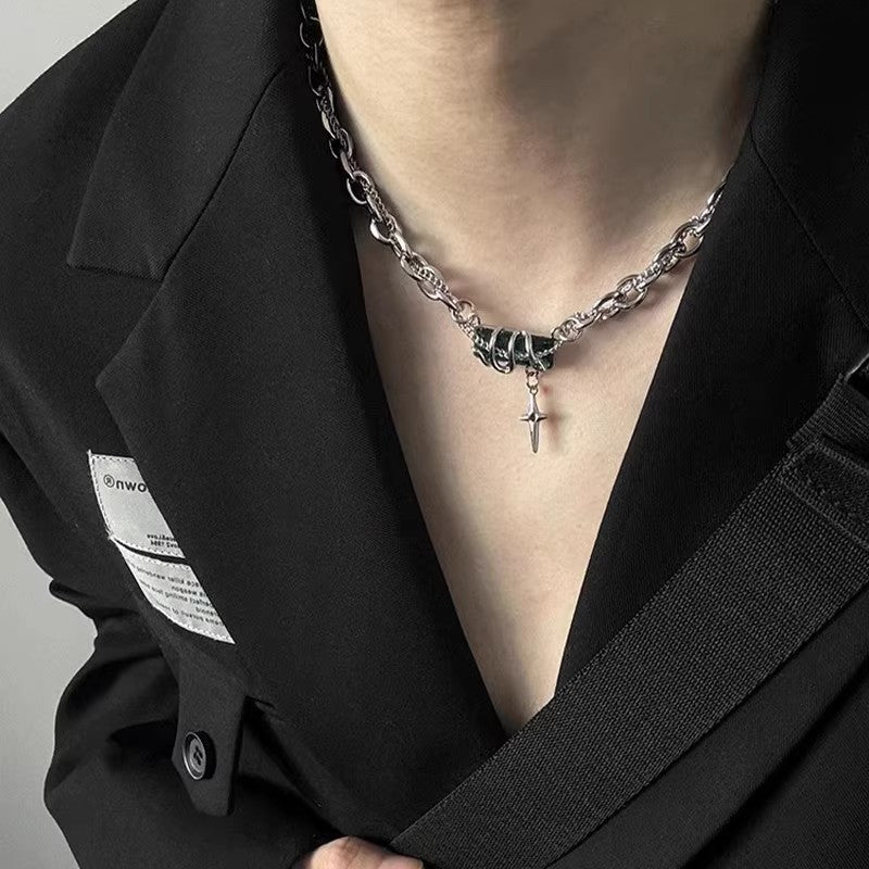 Planderful Jewelry Stainless Steel Snake Necklace For Men