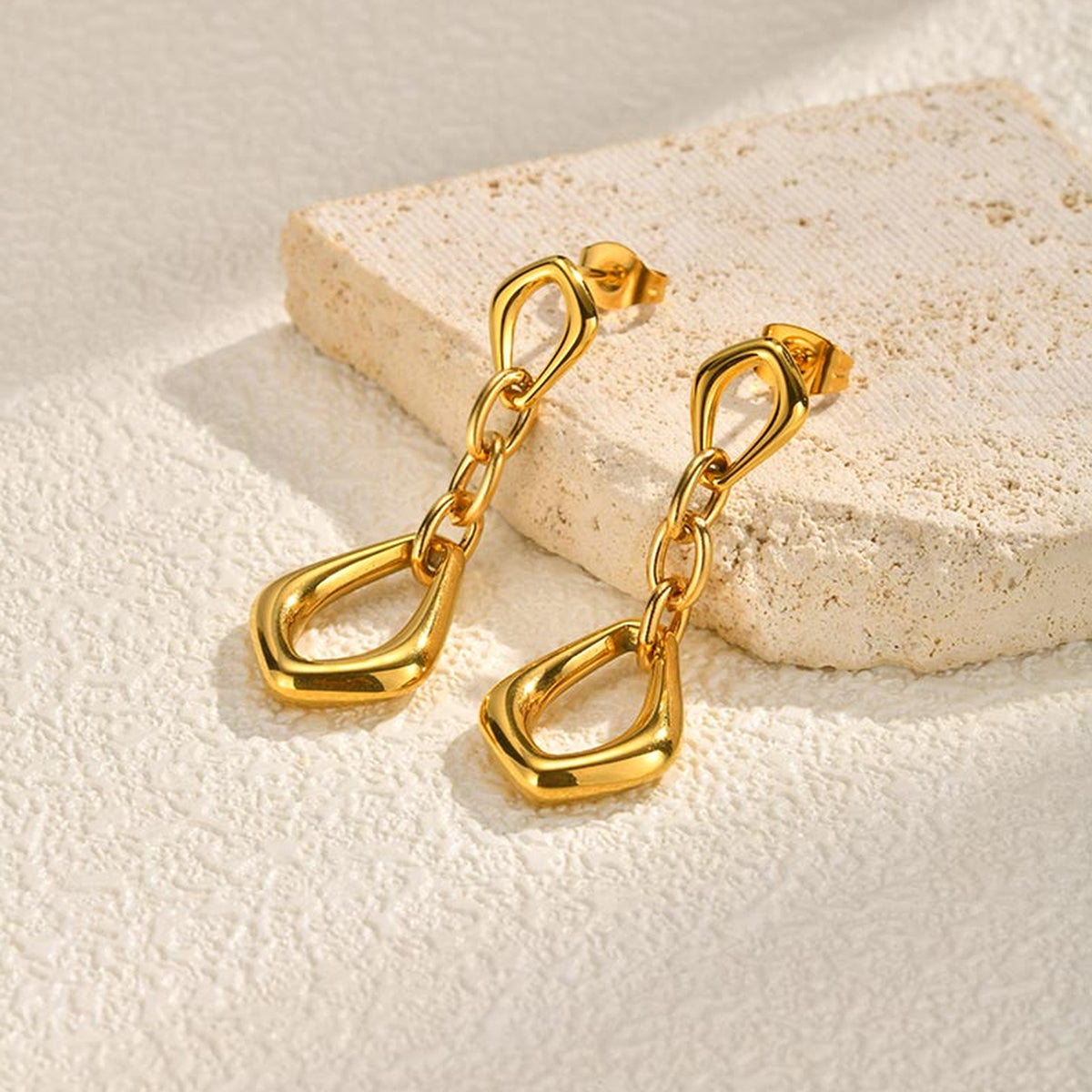Stainless Steel Zircon Floral Earrings
