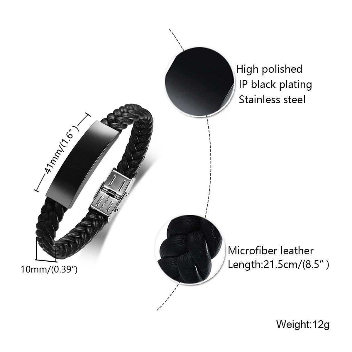 Black Stainless Steel Bracelet