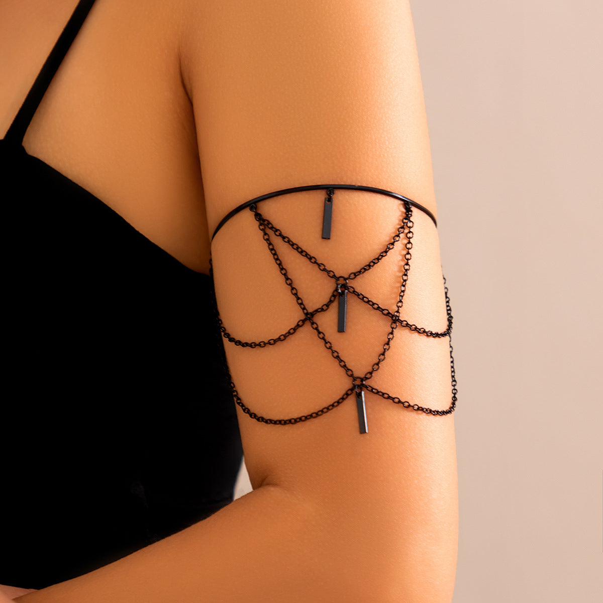 European and American Vienna Verve Alloy Chain Bracelet with Tassel Accent