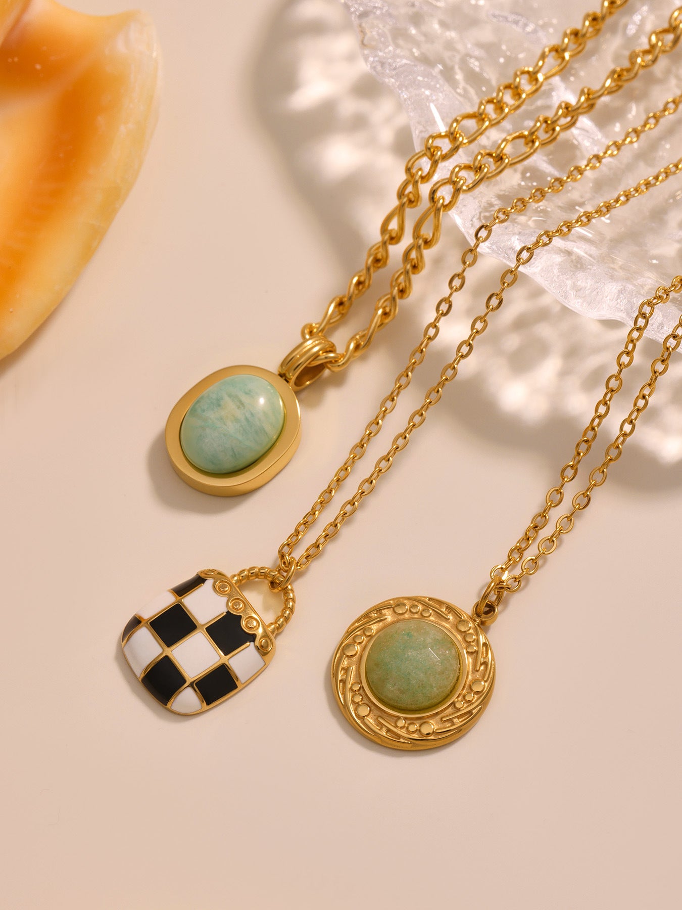 Planderful Turquoise Oval Pendant Necklace For Women