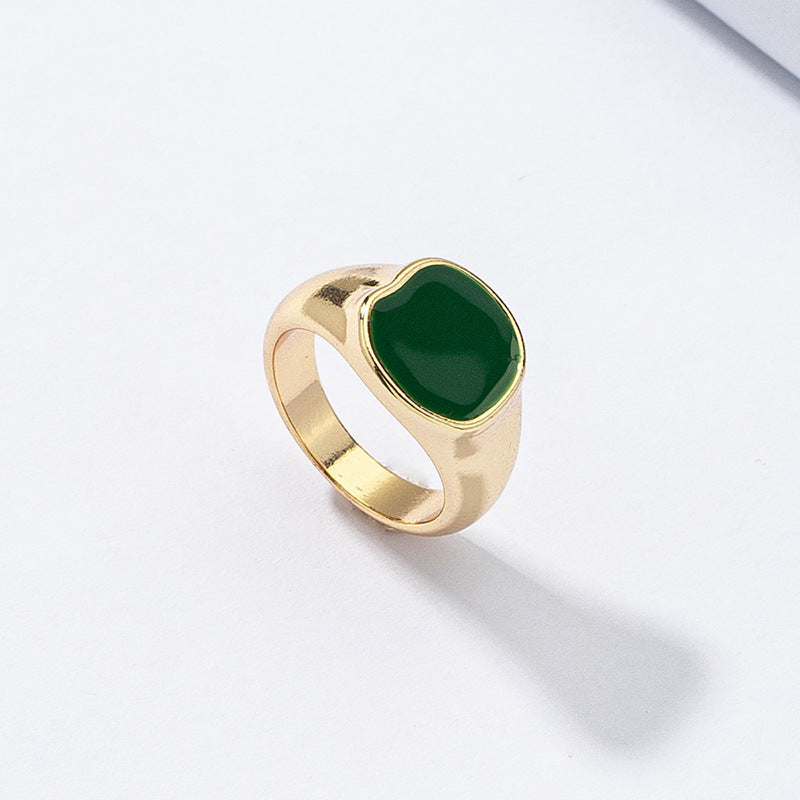 Gorgeous Glazed Ring with Cross Pendant - Fashionable Wholesale Jewelry for Summer