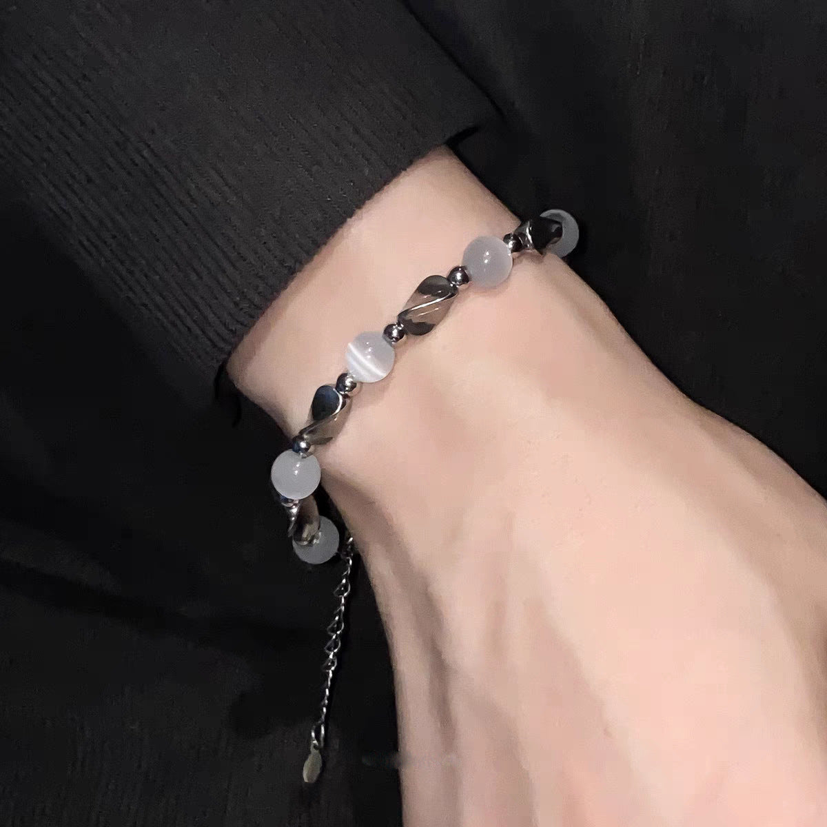 Planderful Jewelry Titanium Stainless Steel Mens Bracelet Fade Resistant Everyday Accessory For Modern Style