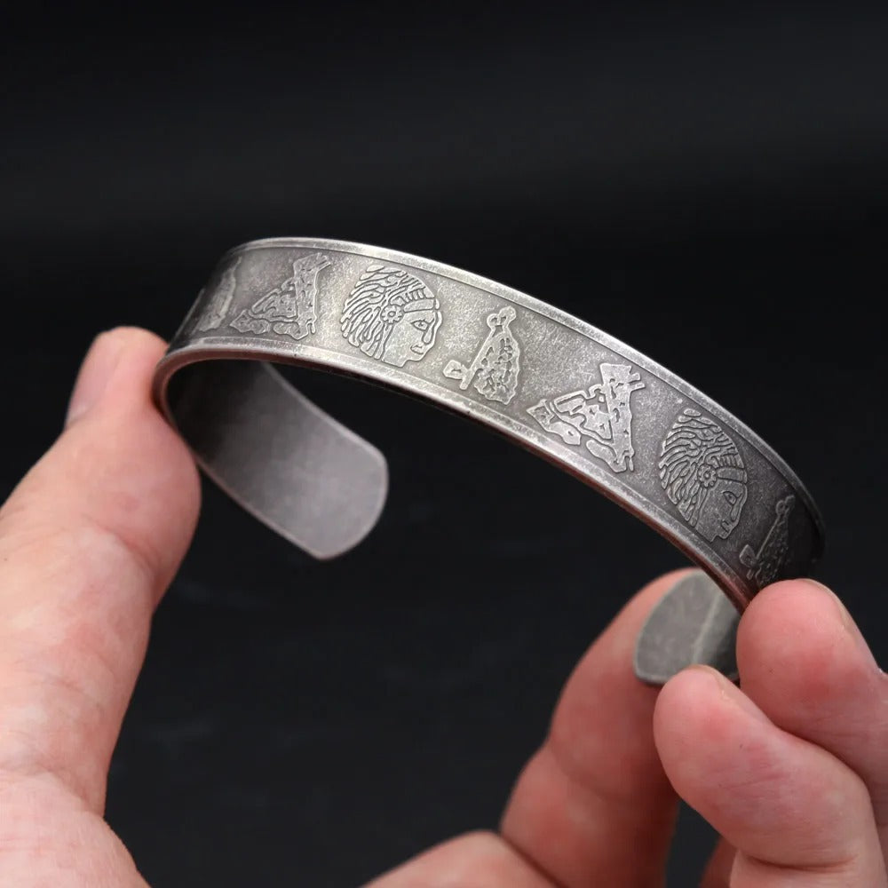 Viking Egyptian Stainless Steel Men's Bracelet