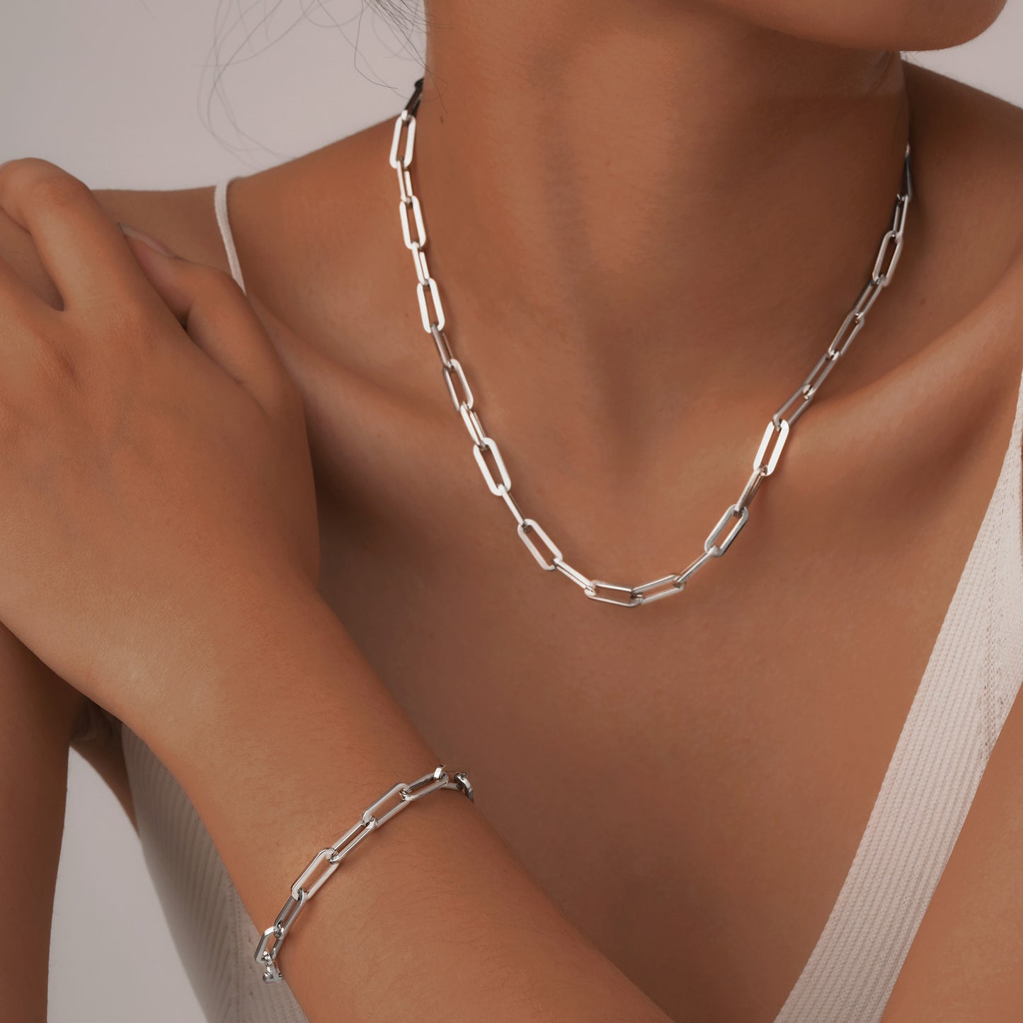 European And American Jewelry Stainless Steel Thick Necklace