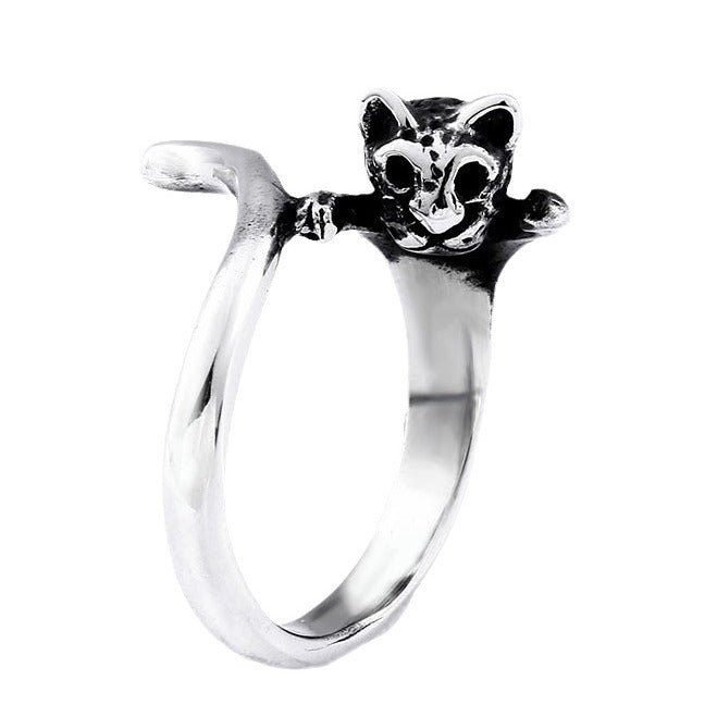 Personalized Titanium Steel Animal Ring - Unisex Trendy Accessory for Modern Fashionistas