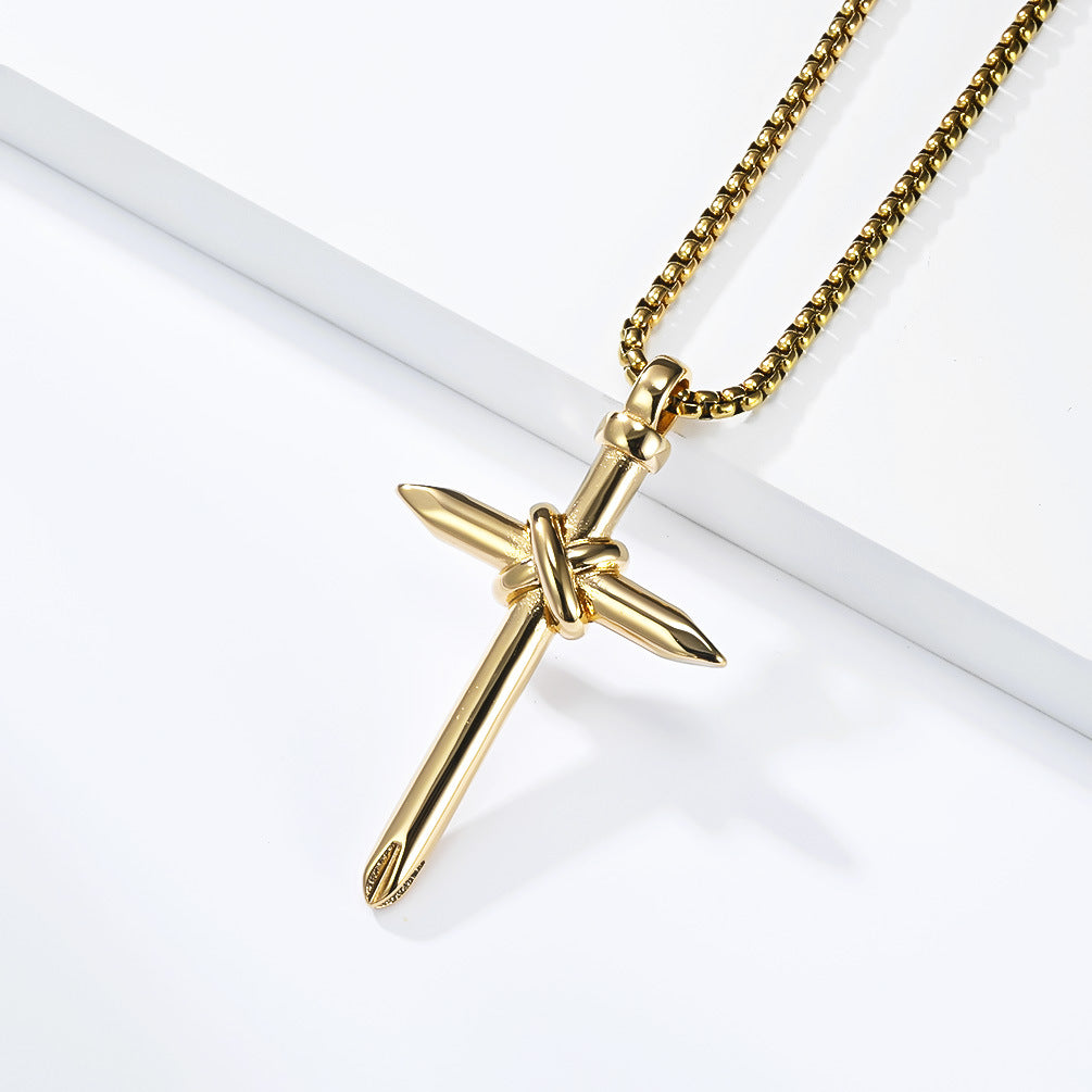 Planderful Everyday Genie Self Defense Necklace Cross Pendant Titanium Steel Unisex Glass Breaker