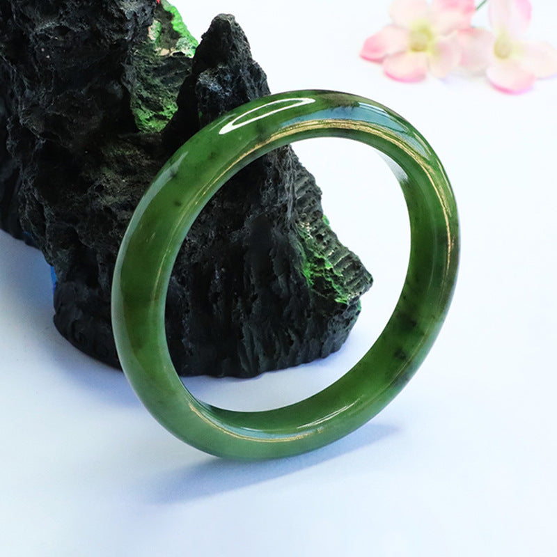 Hetian Jasper Classic Round Bangle