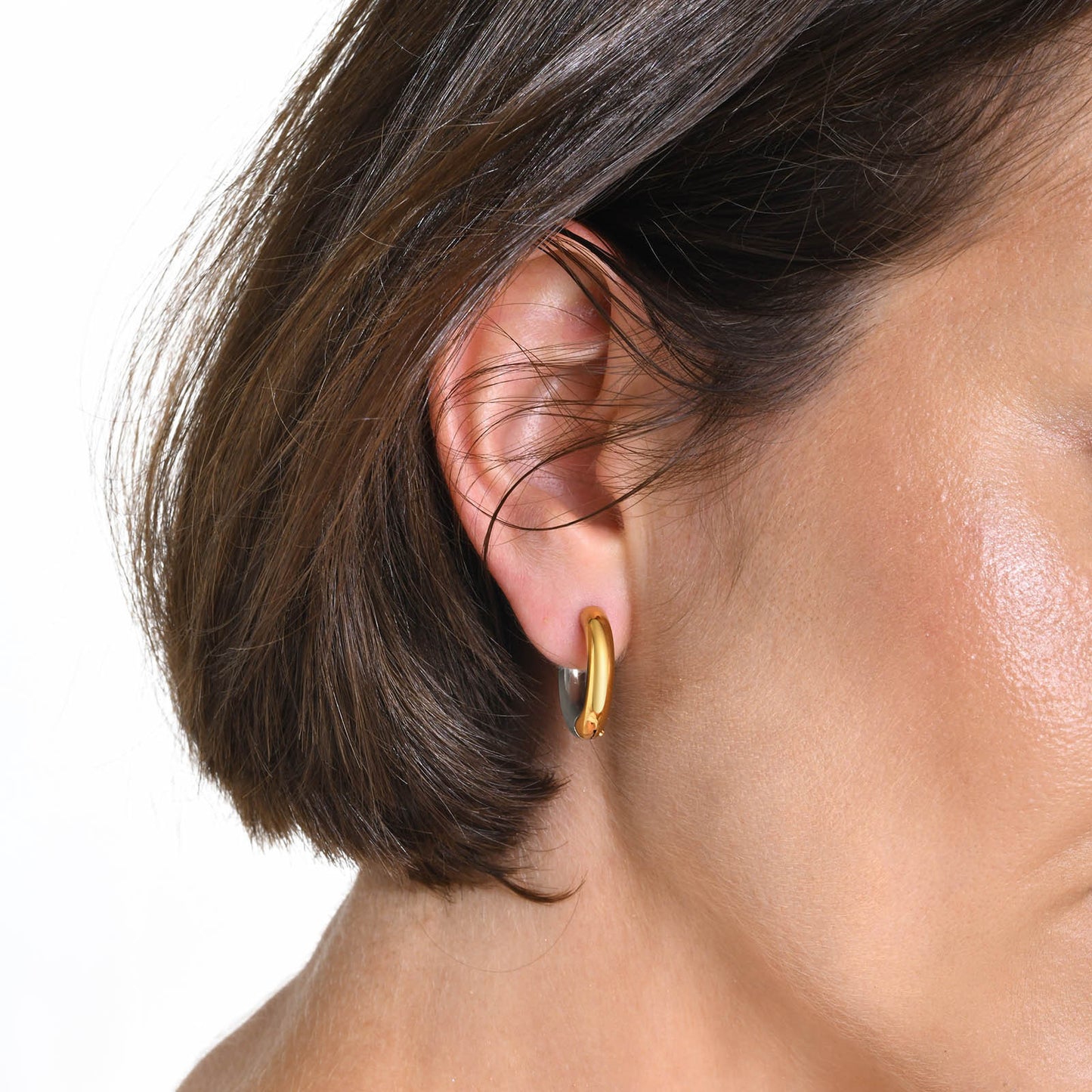 Jewelry Stainless Steel Electric Gold Ring Earrings for Women