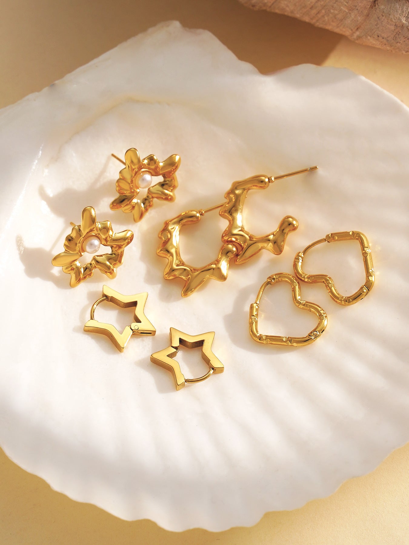 Planderful Pentagonal Stainless Steel Earrings For Women