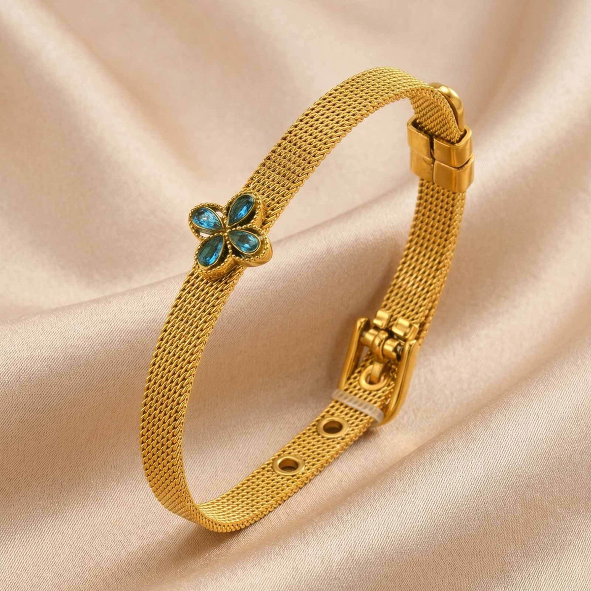 Arrivals And Four-Leaf Clover Stainless Steel Bracelet