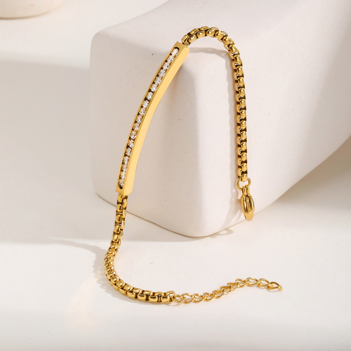 Zircon Minimalist Stainless Steel Bracelet Unisex