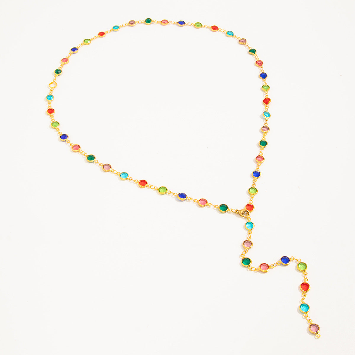 Vintage Cross & Crystal-Style Layered Necklace