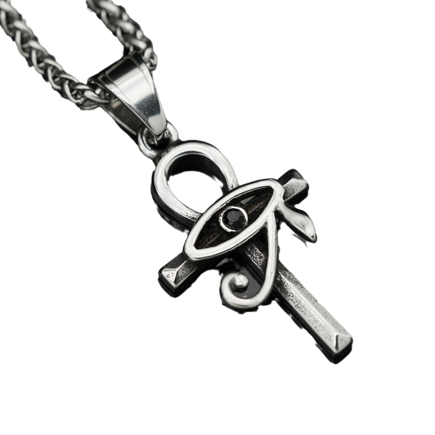 Steel Necklace - Vintage Eye Of Horus Pendant