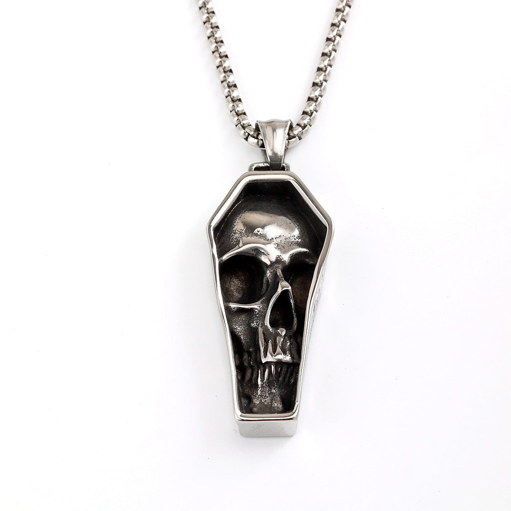 Vintage Skull Stainless Steel Men's Pendant Necklace