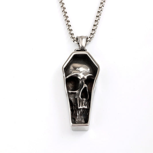 Vintage Skull Stainless Steel Men's Pendant Necklace