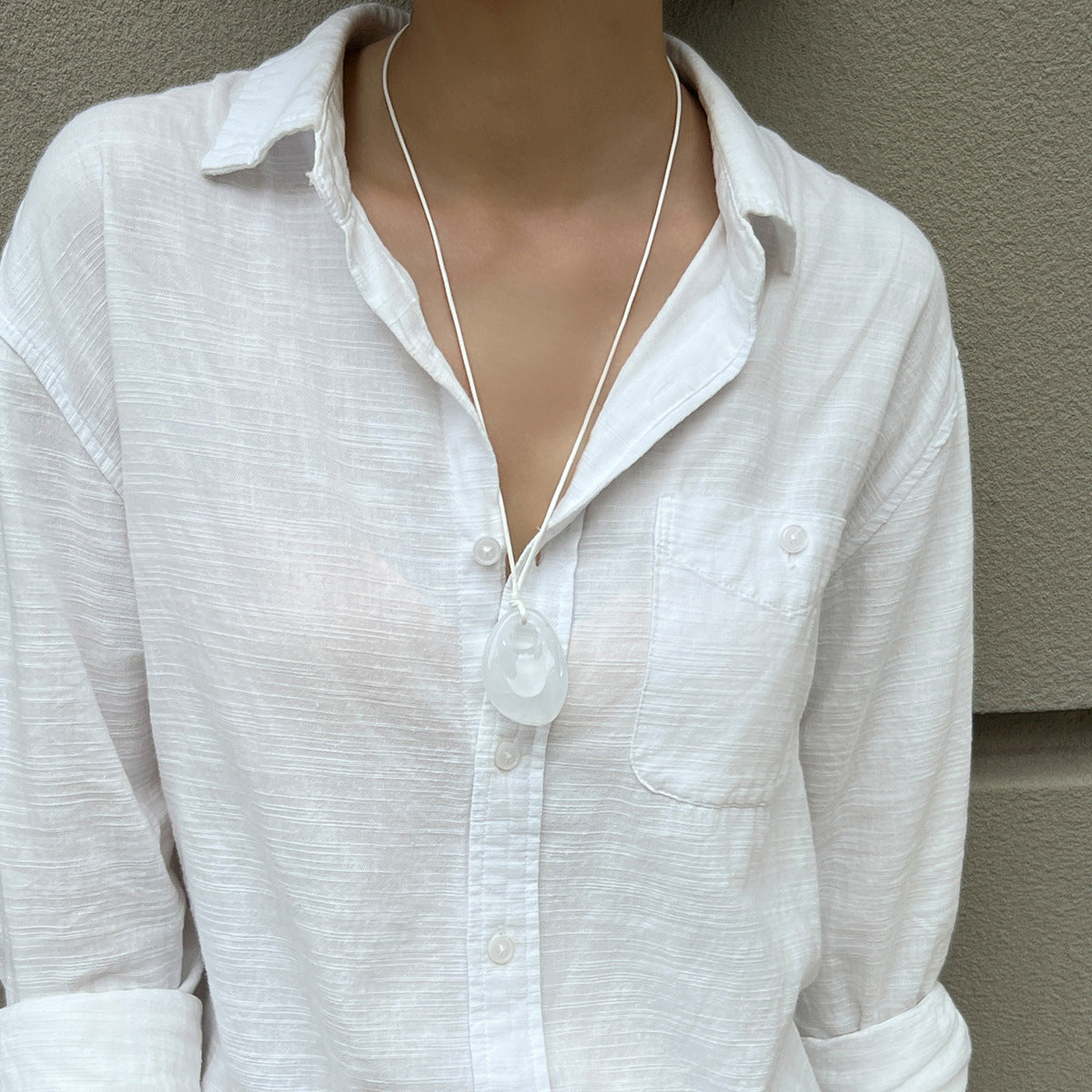 Adjustable Irregular Drop Pendant Necklace