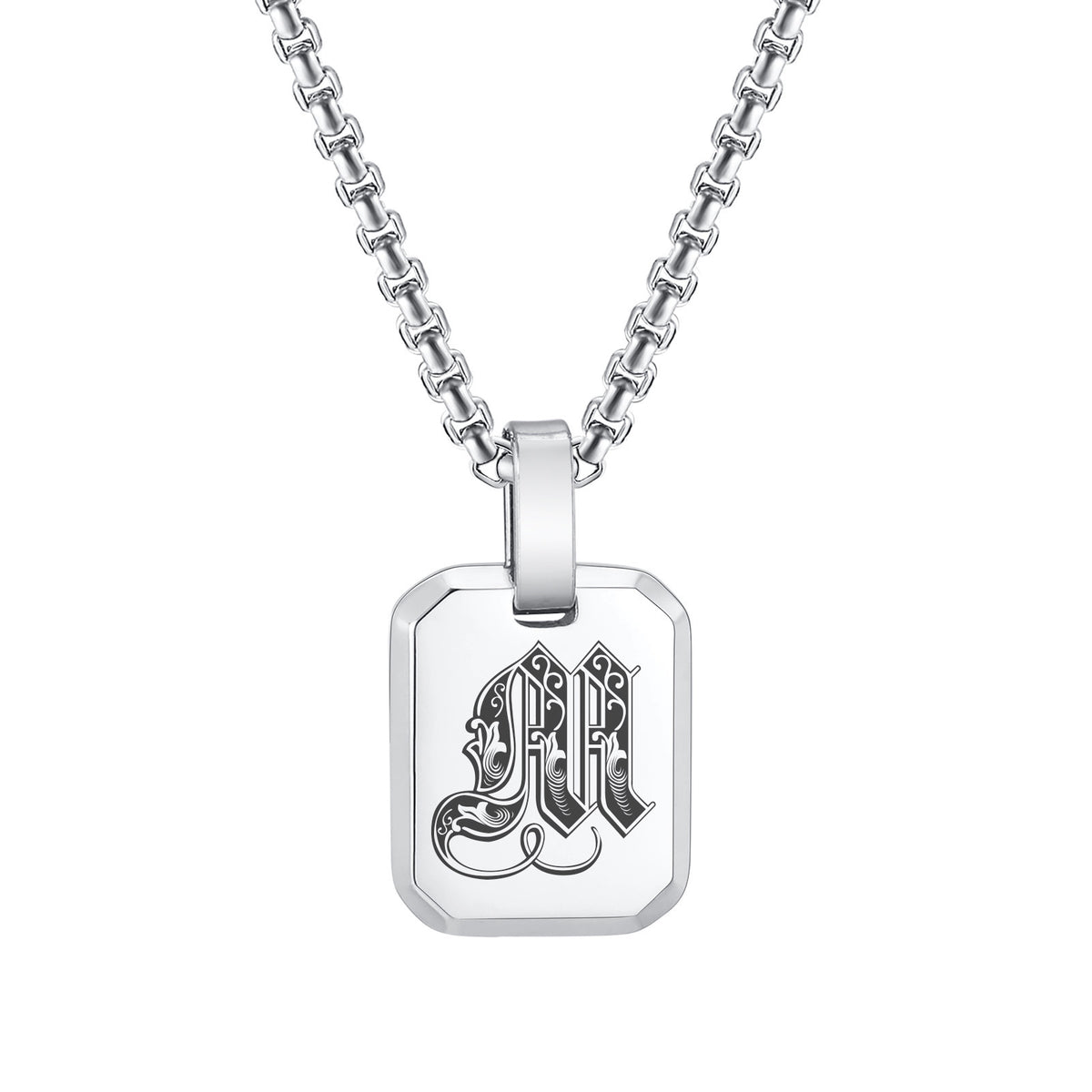 Stainless Steel Initial Letter & Blank Pendants
