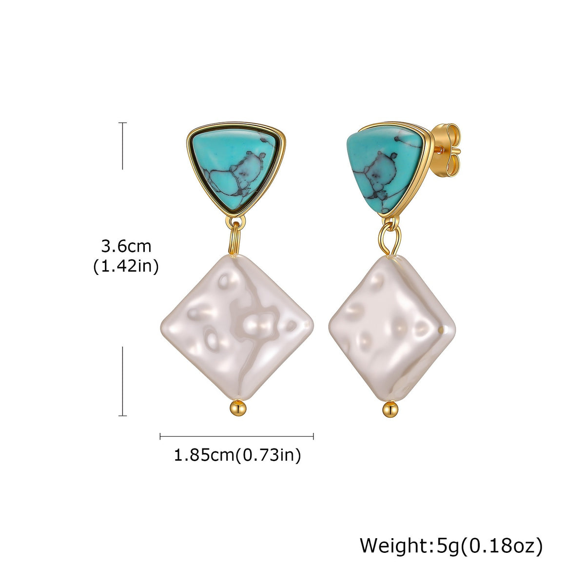Stainless Steel Pearl Earrings