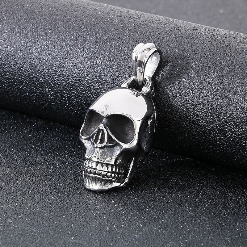 Planderful Ghost Head Pendant for Men Stainless Steel