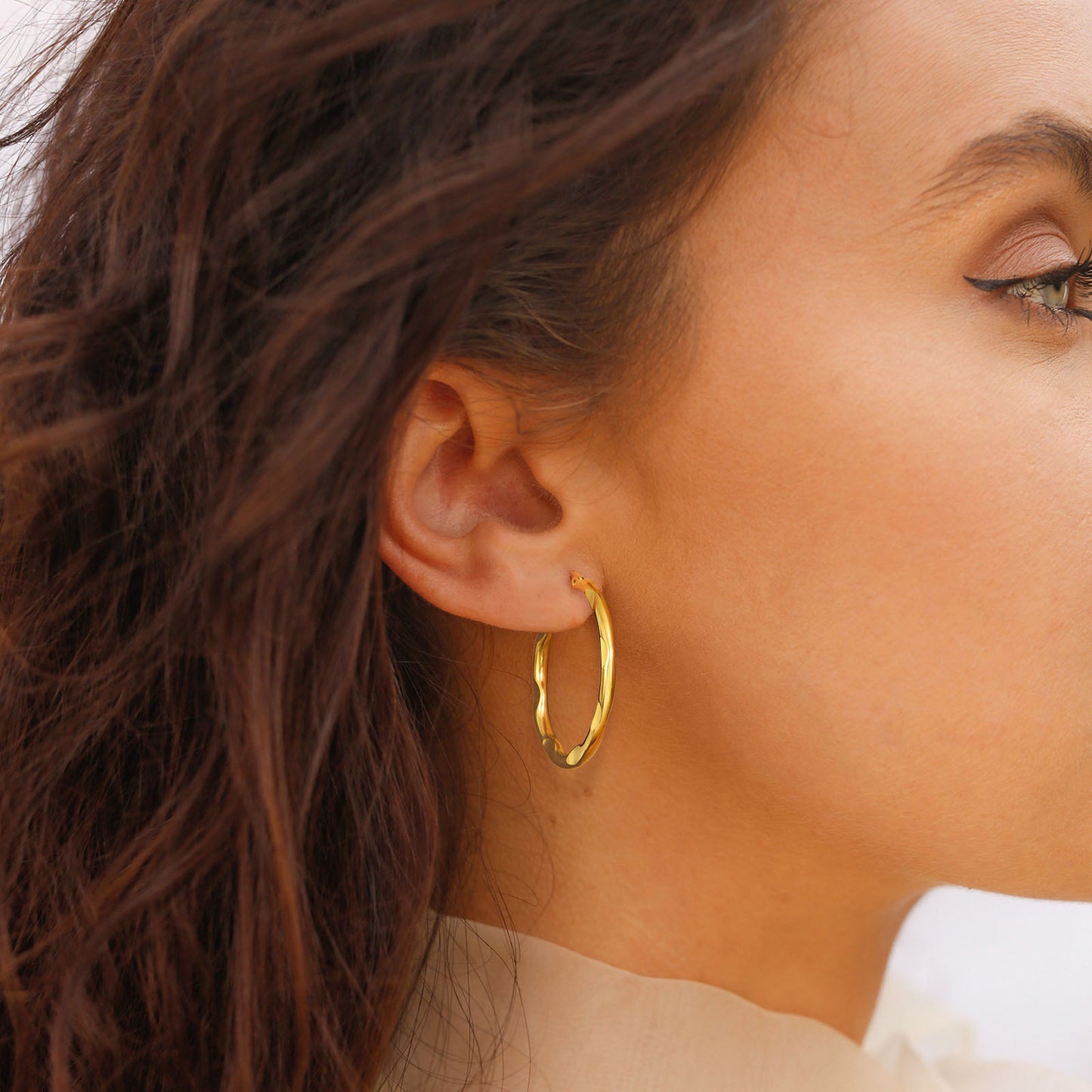 European And American Style Jewelry Gold Stainless Steel Earrings