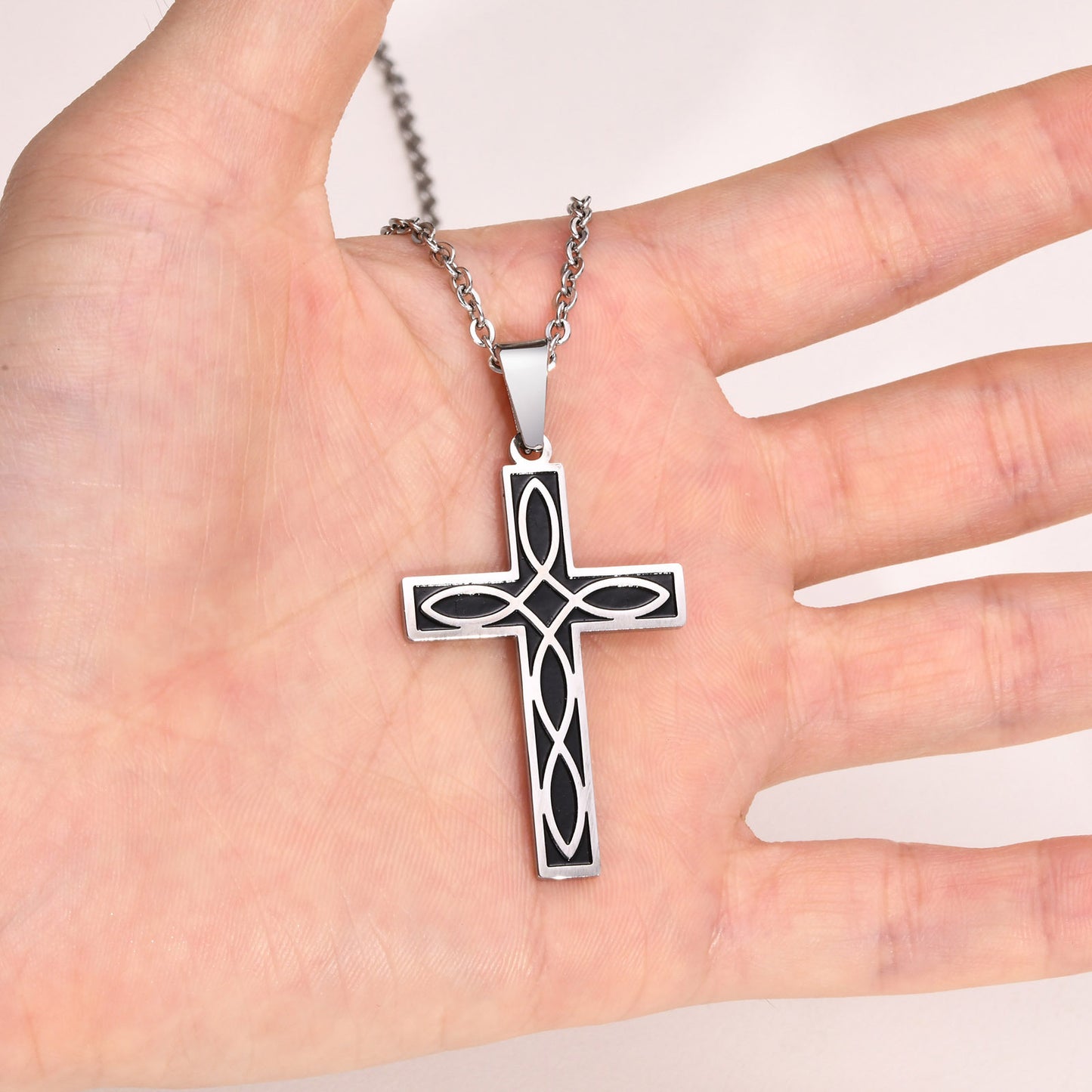 Stainless Steel Corrosion Celtic Knot Cross Pendant Steel Men