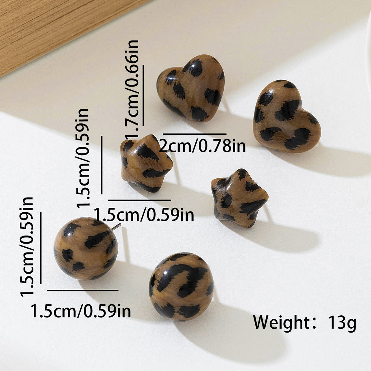 Planderful Vienna Verve Earrings Set – Trendy Retro Leopard Print Design