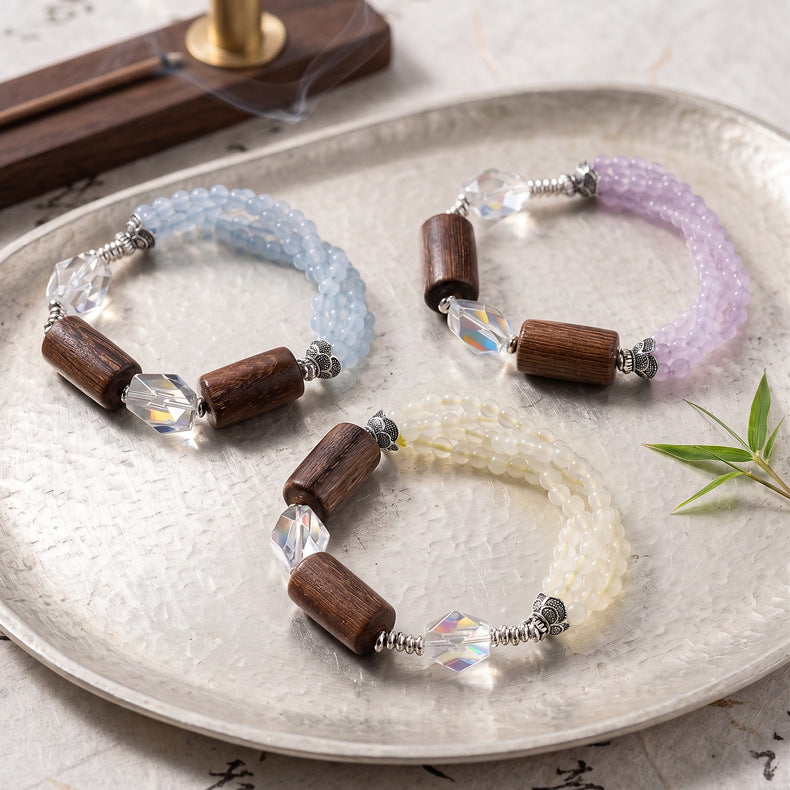 Hetian Jade Agarwood Crystal Bracelet
