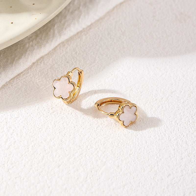 Planderful Vienna Verve Earrings – Elegant Five-Leaf Clover Design