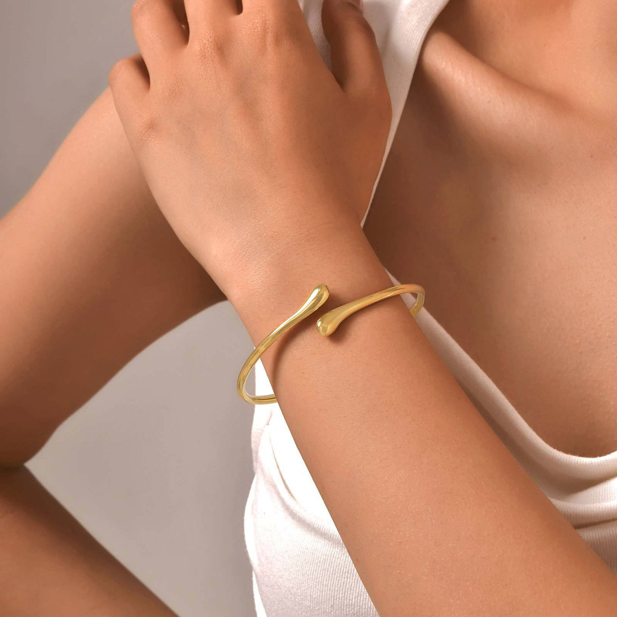 And Full-Gloss Water Drop Stainless Steel Bracelet Unisex