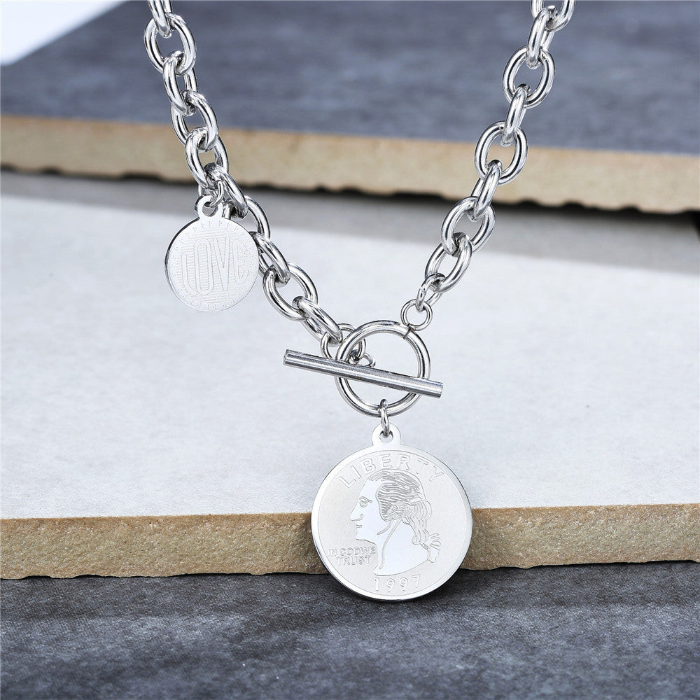 Planderful Titanium Steel Necklace For Women And Men, Personalized Minimal Collarbone Chain, Elegant Unisex Statement