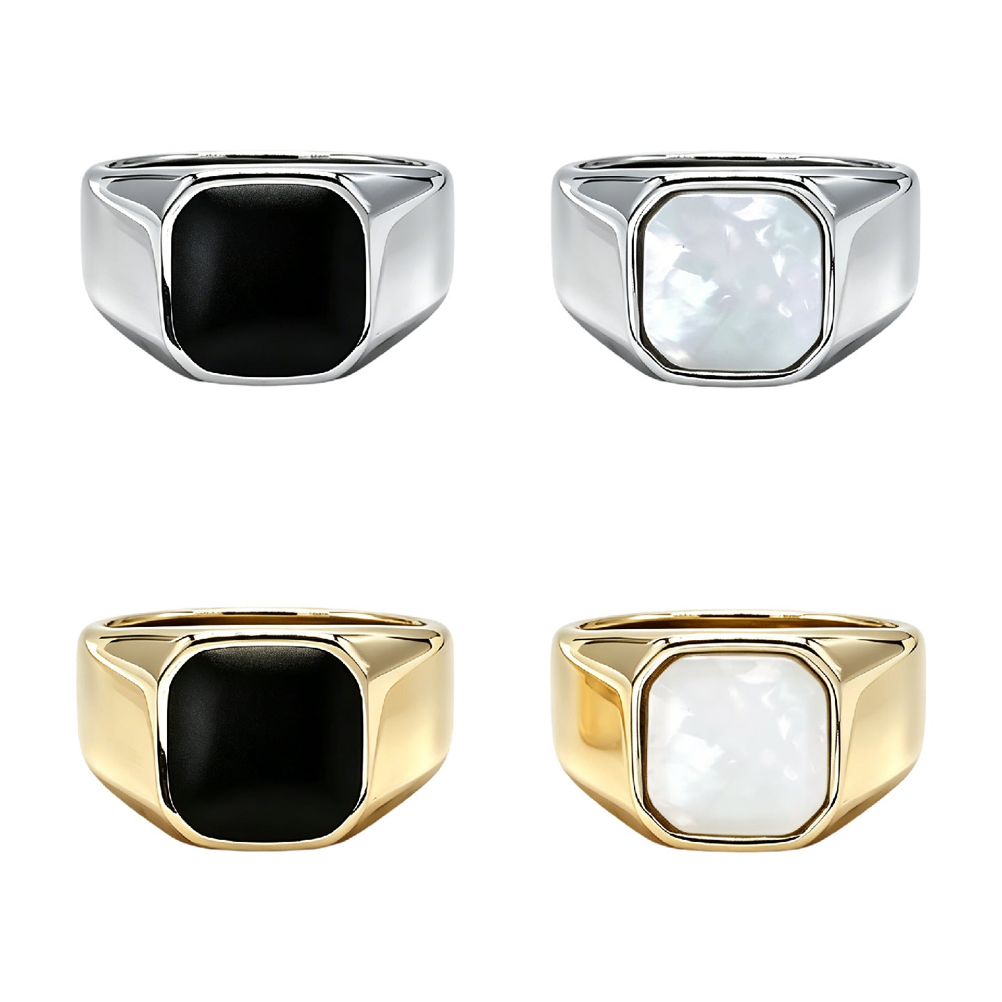 Planderful Everyday Genie Steel Index Finger Ring Unisex Glossy Korean Style Protection Statement