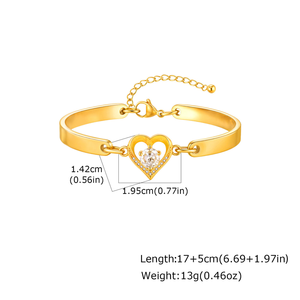 Heart Adjustable Copper Bracelet