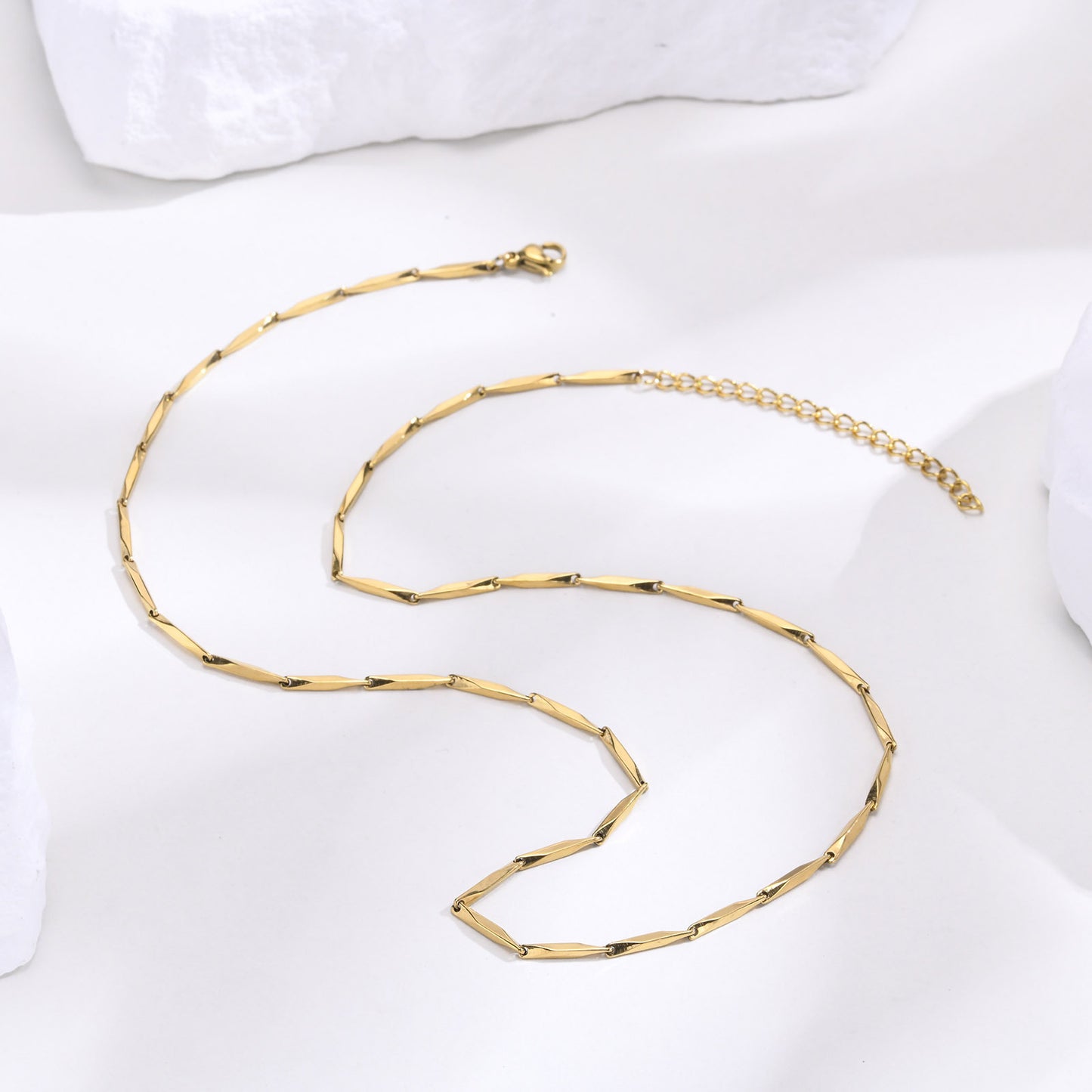 Ins Wind Necklace Women's Necklace Stainless Steel Melon Seed Chain