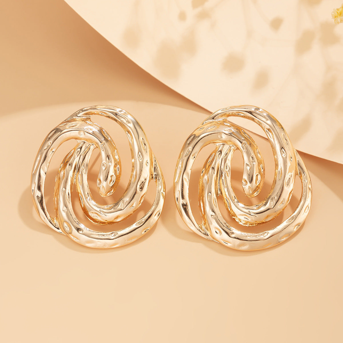 Conch Symbol Hollow Stud Earrings By Planderful Vienna Verve For Women Ocean Wind Geometry Exaggerated Spiral