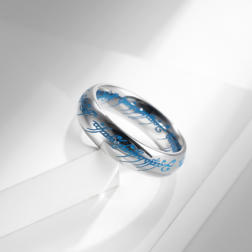 Luminous Lord of the Rings Titanium Steel Fashion Ring