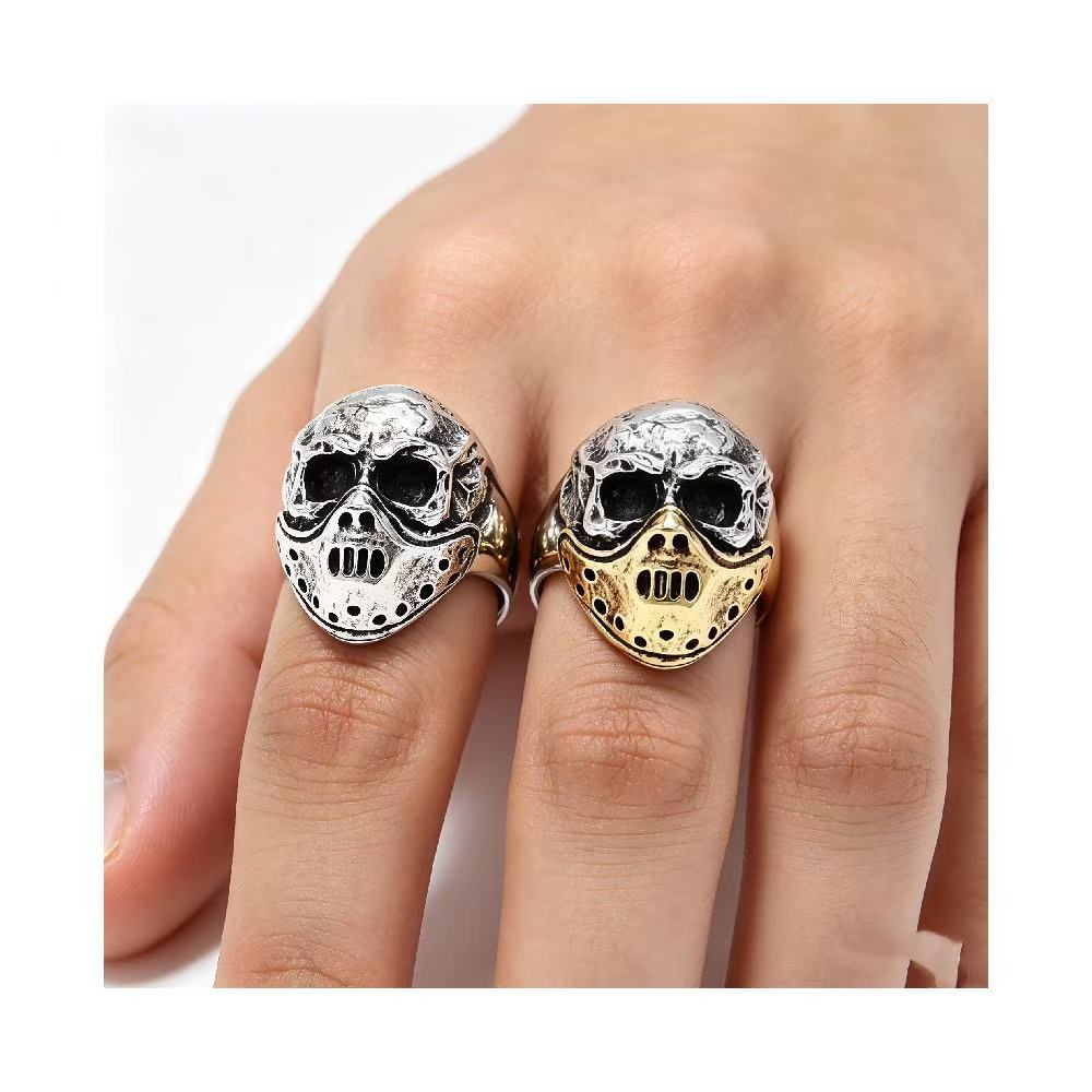Gas Mask Skull Titanium Steel Ring