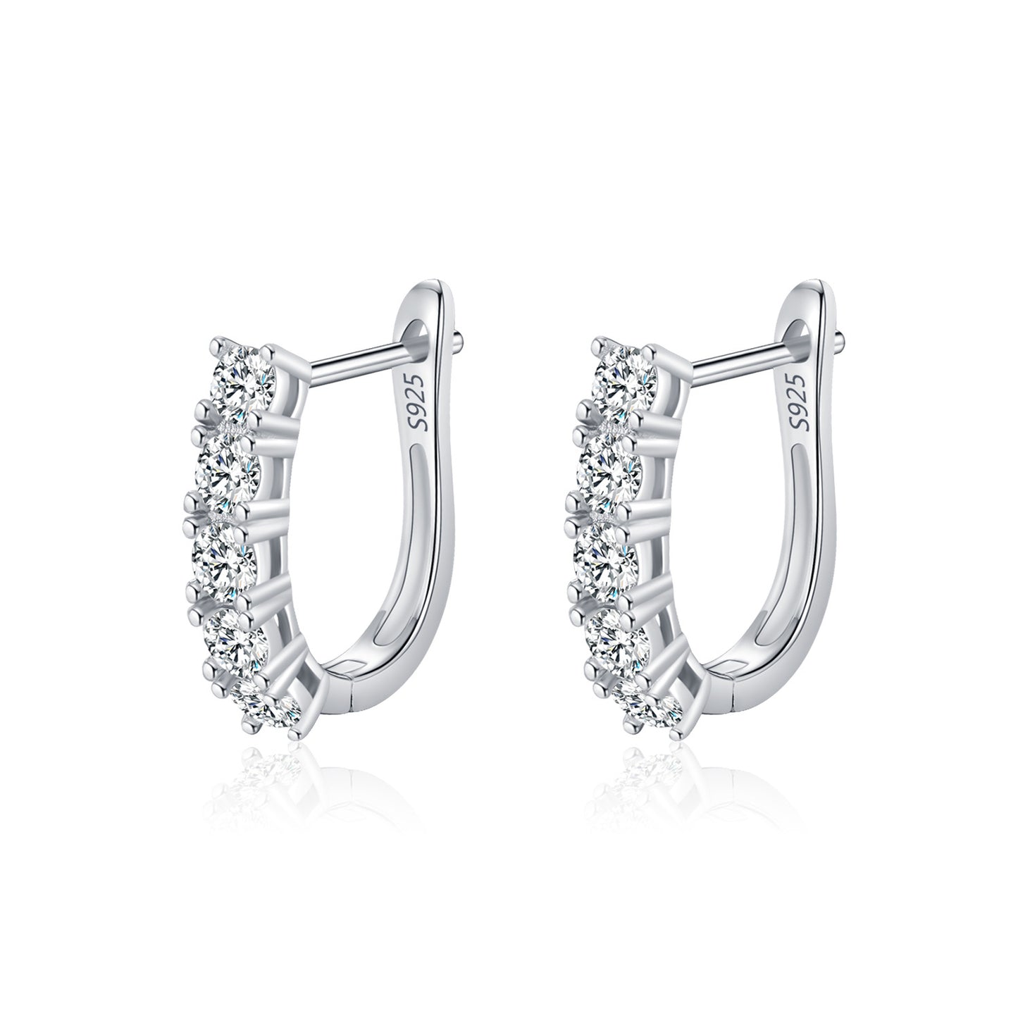 Planderful Moissanite Sparkling Earrings – Luxury Sterling Silver with VVS1 Clarity